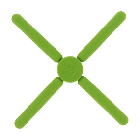 Krumbs Kitchen Chef's Collection Silicone Foldable Trivet, Green