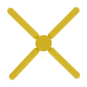 Krumbs Kitchen Chef's Collection Silicone Foldable Trivet, Yellow