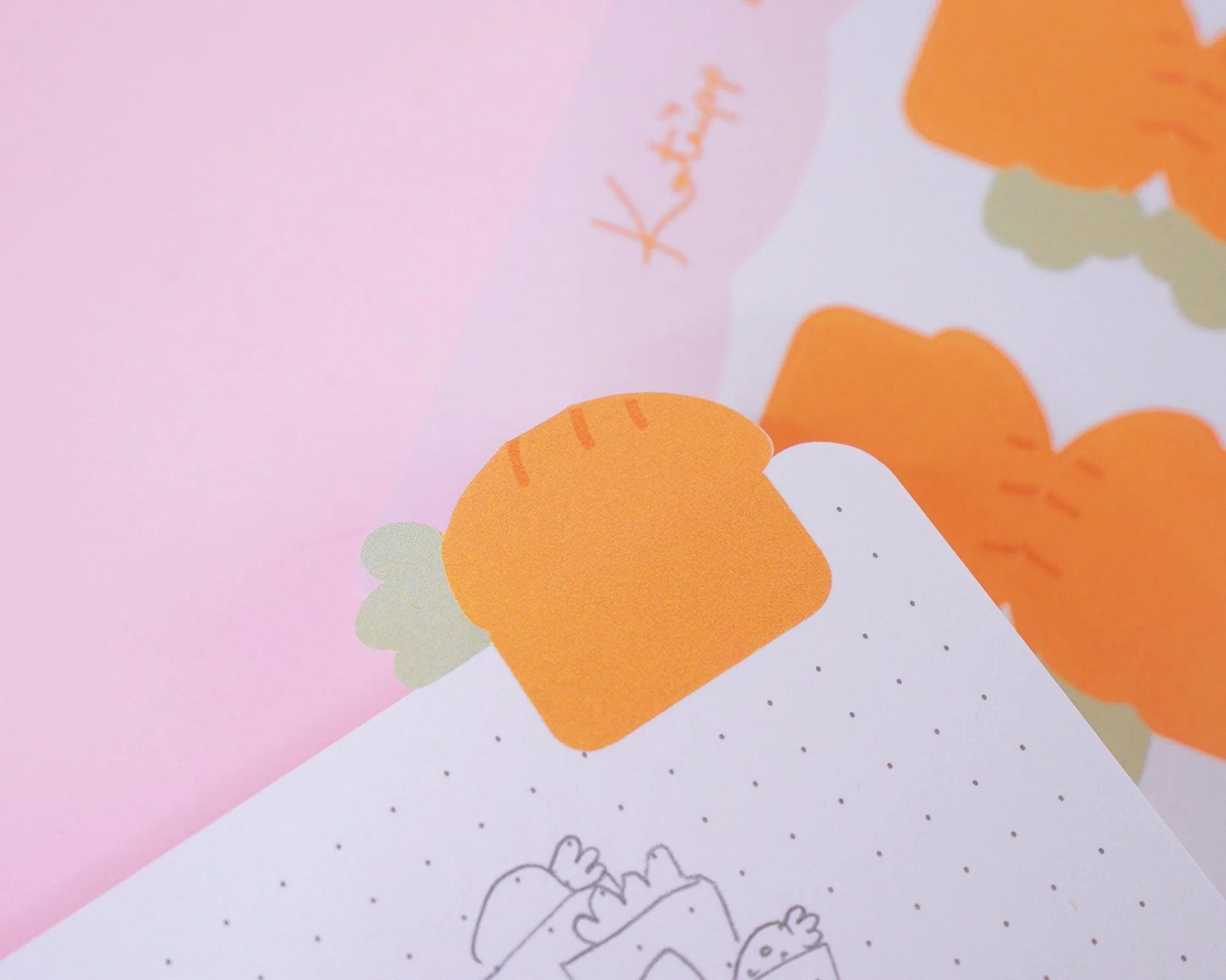 Little Carrots Index Tabs | Cute Writable Organisation Stickers | ID007