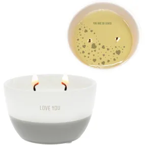Love You 11 oz - 100% Soy Wax Reveal Double Wick Candle Scent: Tranquility