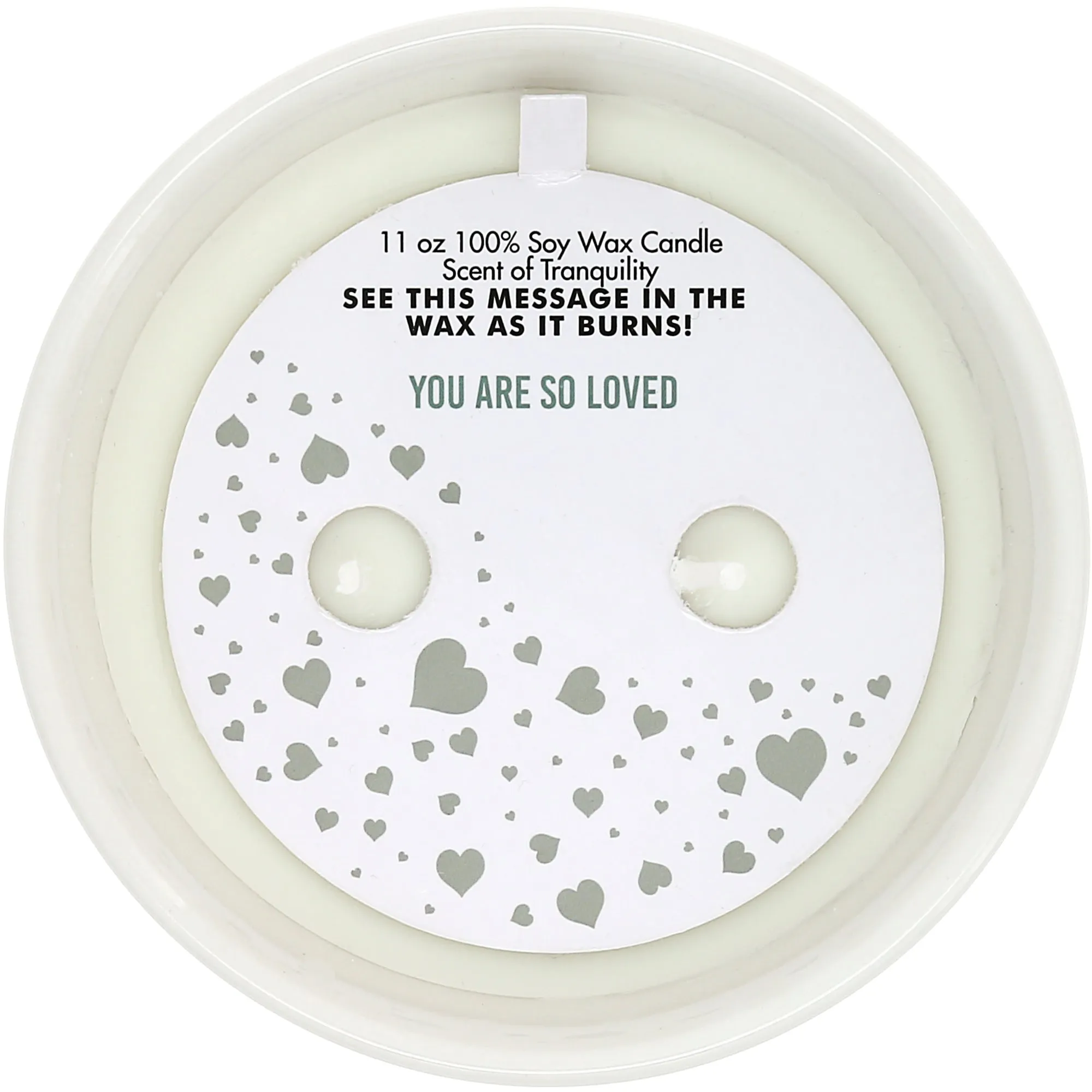 Love You 11 oz - 100% Soy Wax Reveal Double Wick Candle Scent: Tranquility