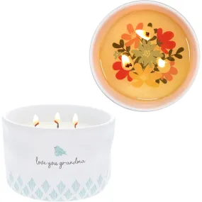 Love You Grandma 12 oz - 100% Soy Wax Reveal Triple Wick Candle Scent: Tranquility