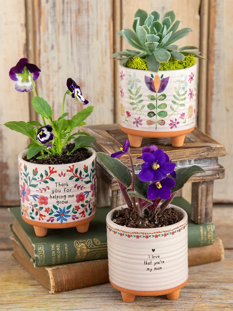 LOVE YOU MY MOM MINI ARTISAN PLANTER