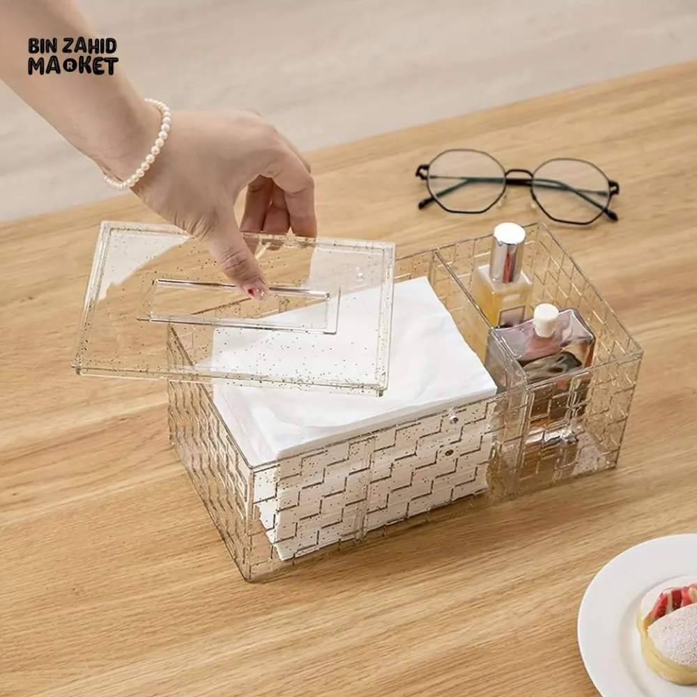 LUXOR ACRLYLIC TISSUE BOX WITH HOLDER