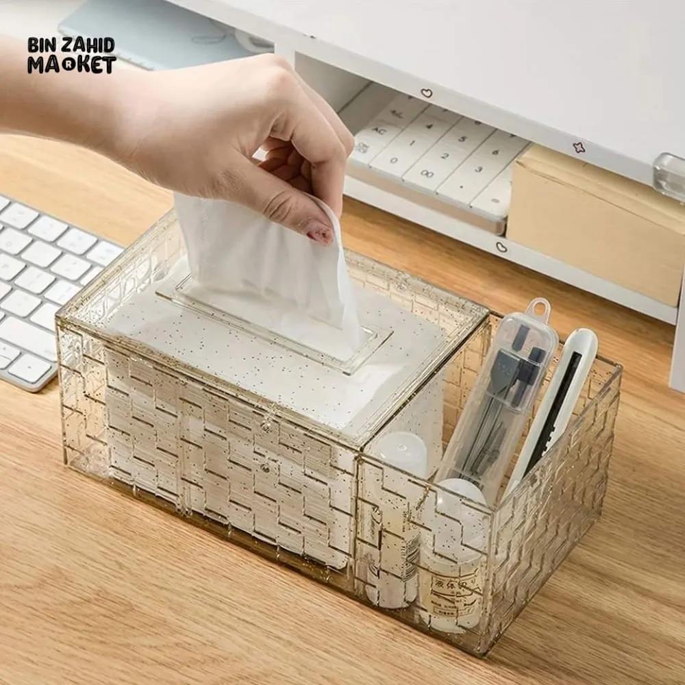 LUXOR ACRLYLIC TISSUE BOX WITH HOLDER