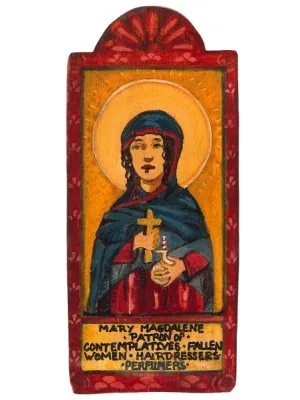 Mary Magdalene | Patroness of Hairdressers, Contemplatives and Fallen Women | Wooden Plaque