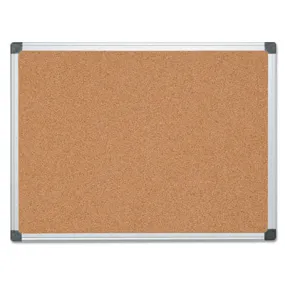 MasterVision Value Cork Bulletin Board with Aluminum Frame, 36 x 48, Natural (CA051170)