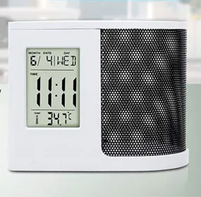 MEENAMART.COM Digital Clock with Tumbler,Stationary Holder and Slide Out Drawers(Pck of 1)