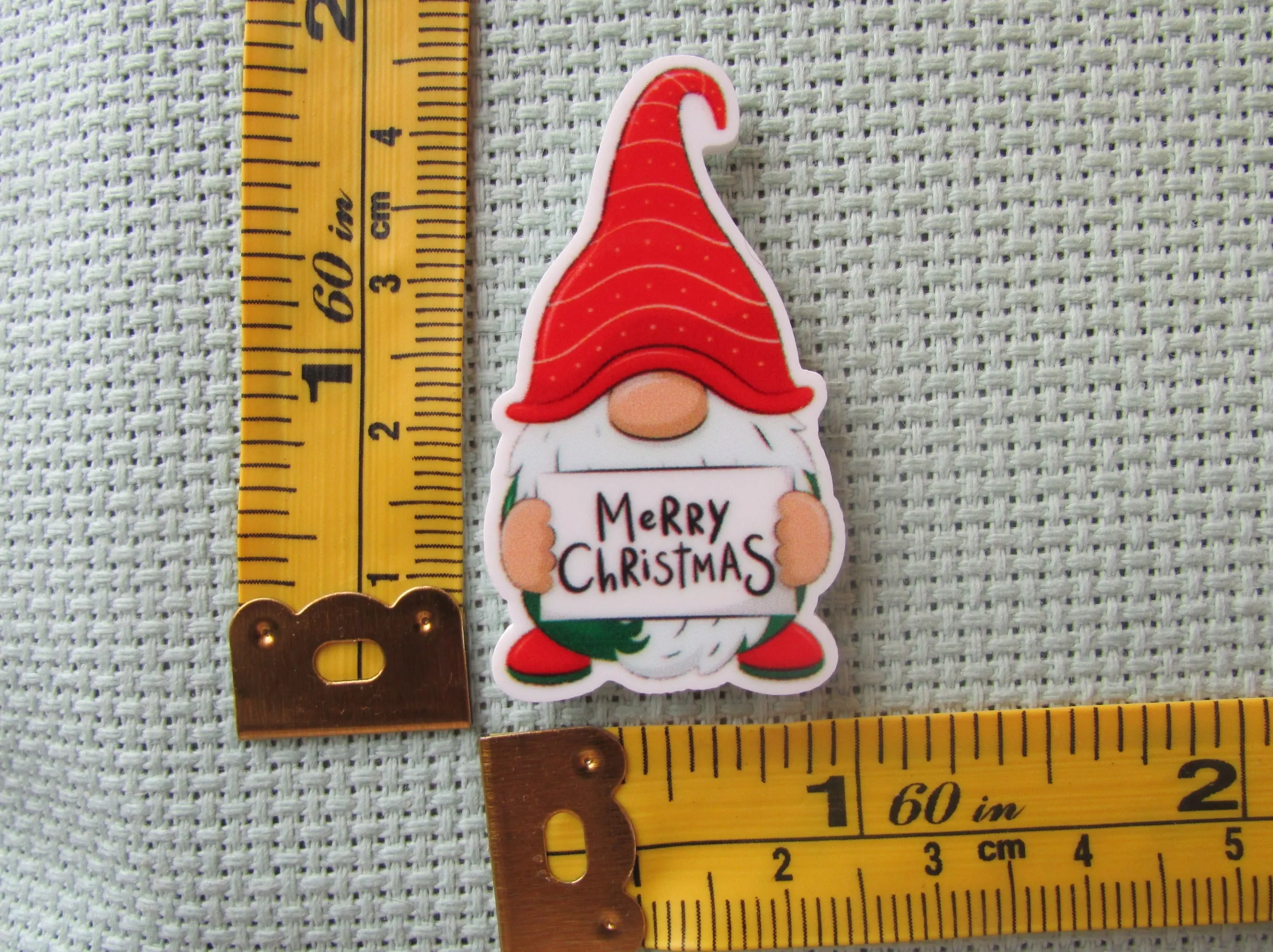 Merry Christmas Gnome Needle Minder, Cover Minder, Magnet