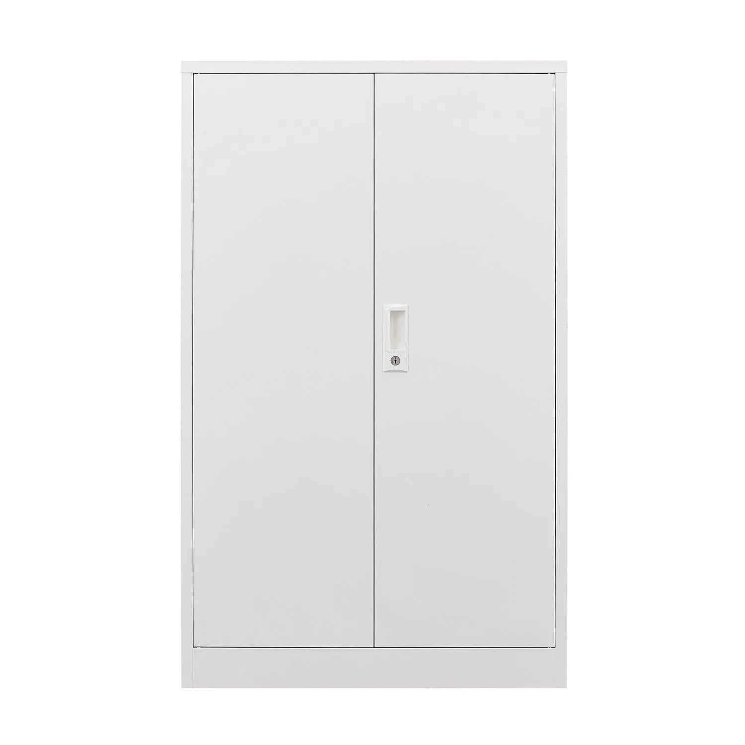 MetalStorage Cabinet with Locking Doors and Adjustable Shelf, Folding FilingStorage Cabinet , FoldingStorage Locker Cabinet for Home Office,School,Garage, White
