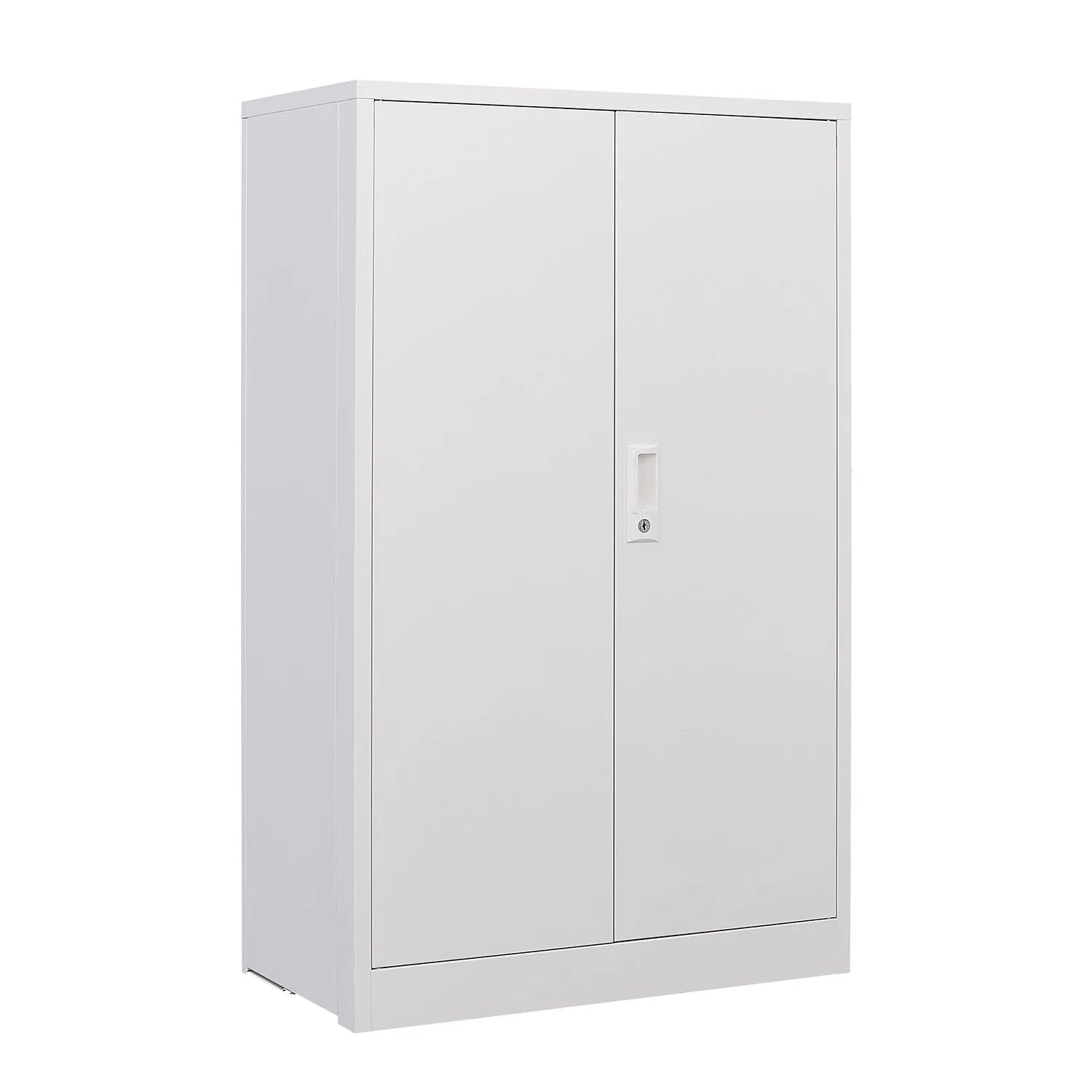 MetalStorage Cabinet with Locking Doors and Adjustable Shelf, Folding FilingStorage Cabinet , FoldingStorage Locker Cabinet for Home Office,School,Garage, White