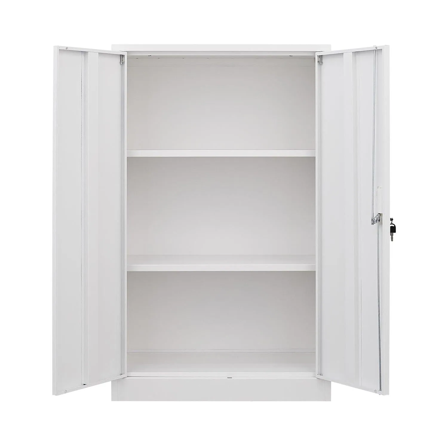 MetalStorage Cabinet with Locking Doors and Adjustable Shelf, Folding FilingStorage Cabinet , FoldingStorage Locker Cabinet for Home Office,School,Garage, White