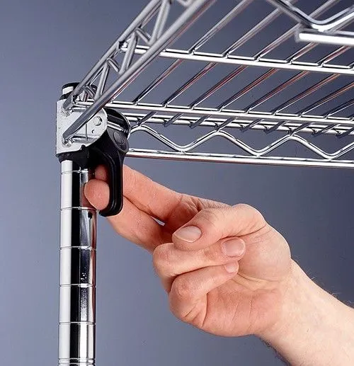Metro 5A457C 21" x 48" x 74" Chrome Wire Shelving Unit with 5 Super Adjustable&trade; Wire Shelves