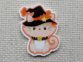 Mischievous Witch Cat Needle Minder, Cover Minder, Magnet