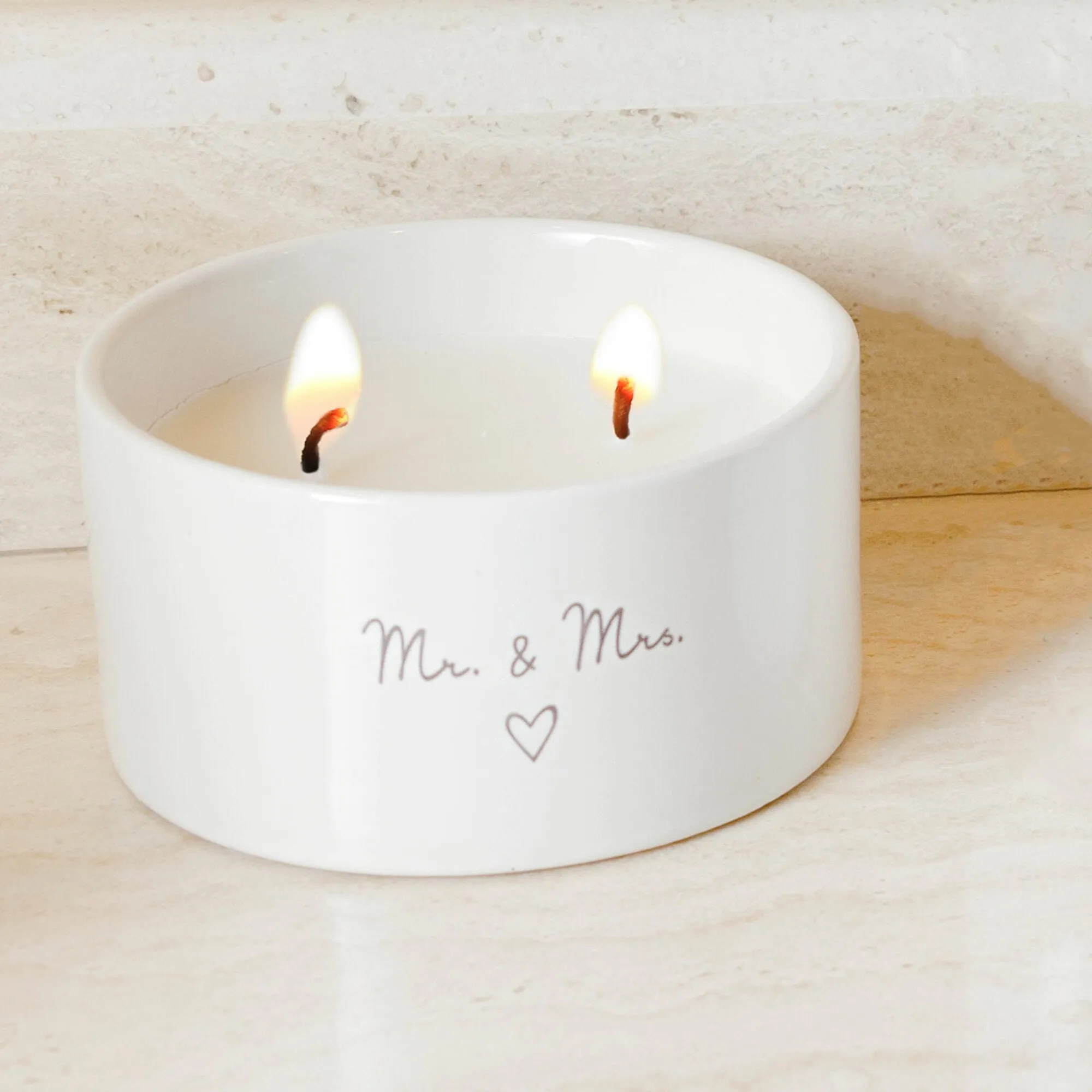 Mr. & Mrs. Double Wick 10 oz 100% Soy Wax Candle Scent: Tranquility
