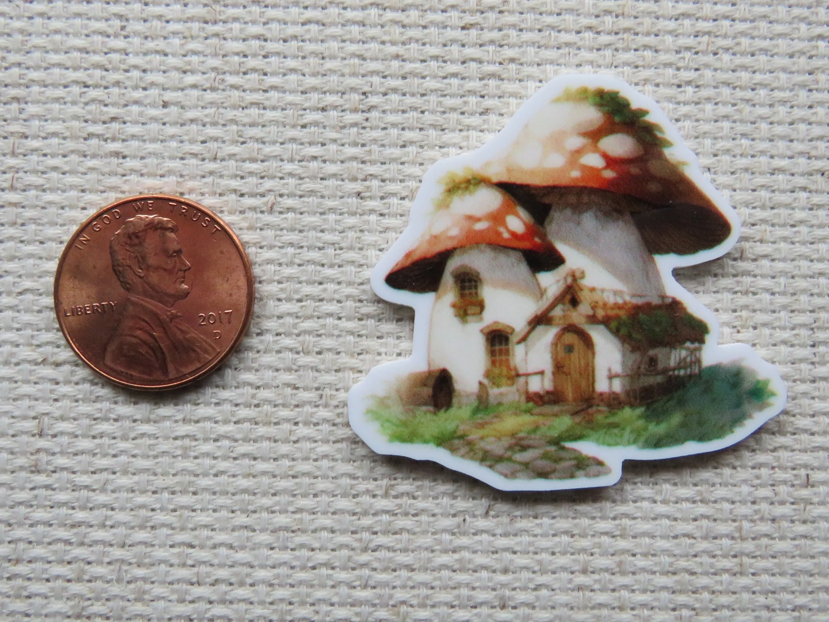 Mushroom Village Needle Minder, Cover Minder, Magnet