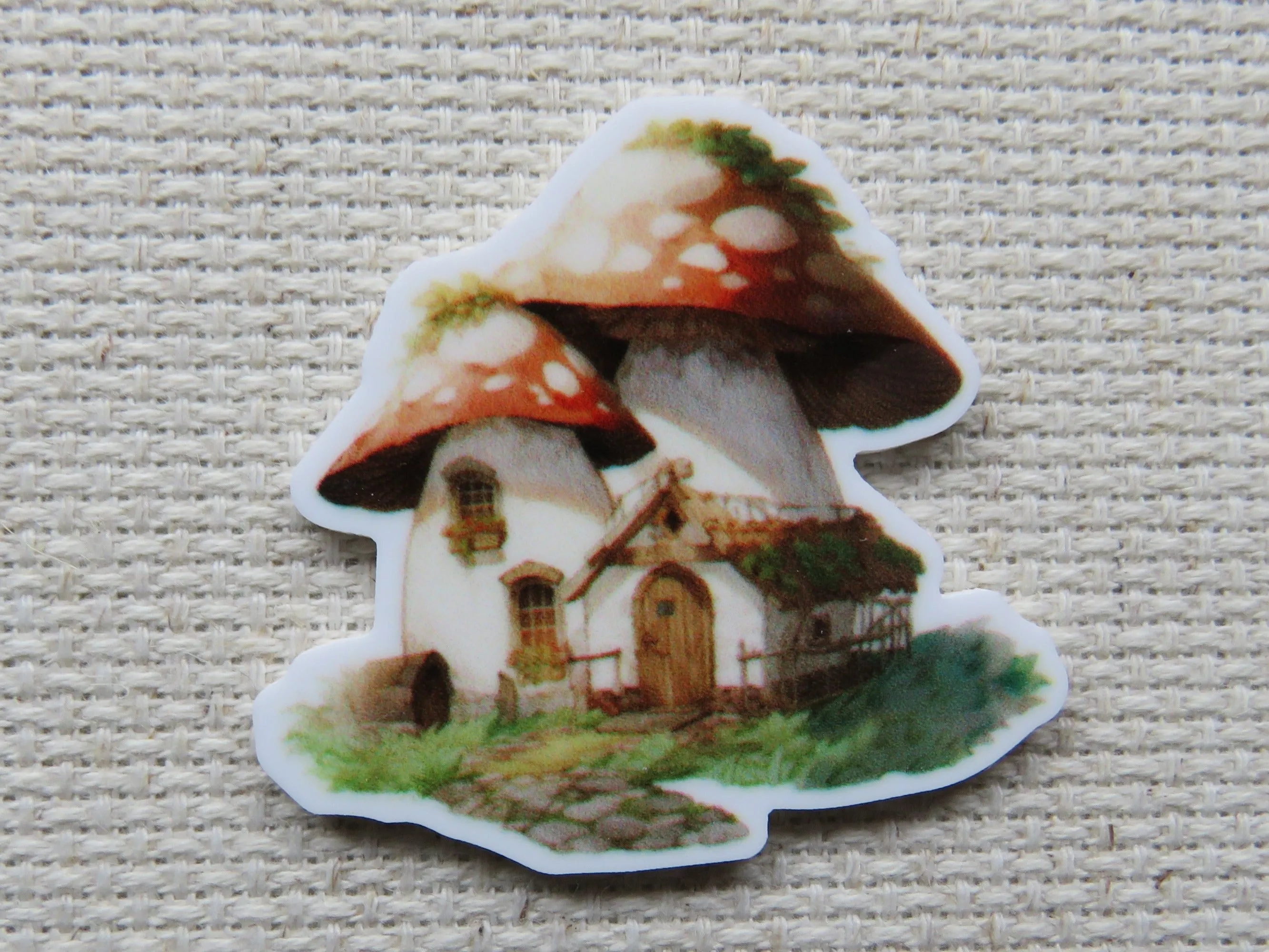 Mushroom Village Needle Minder, Cover Minder, Magnet