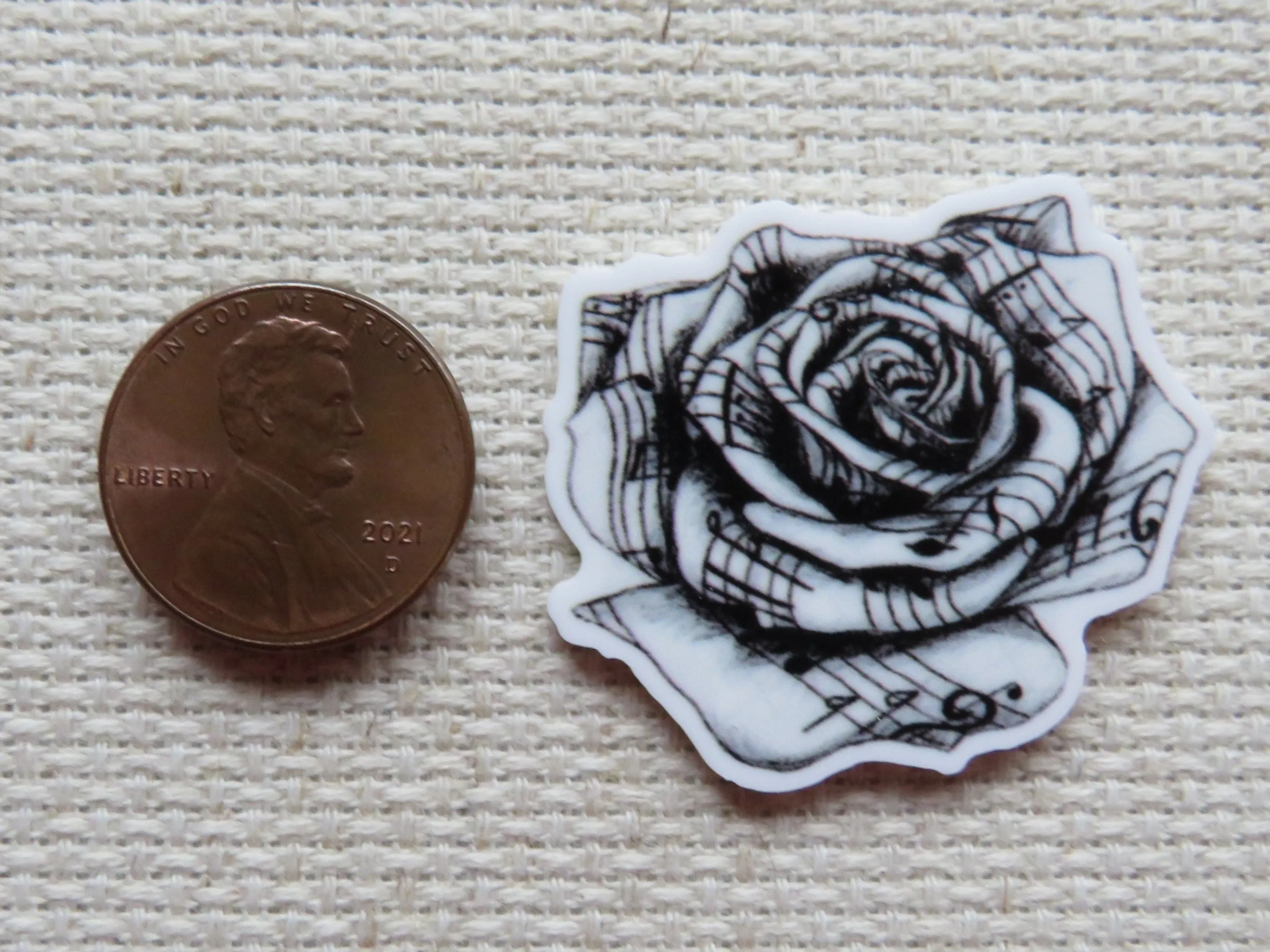 Music Rose Needle Minder, Cover Minder, Magnet