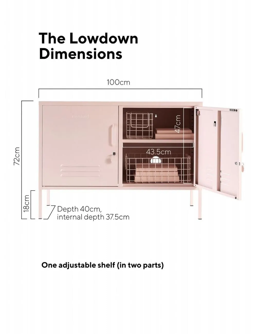 Mustard Made Lowdown Locker in Blush Pink