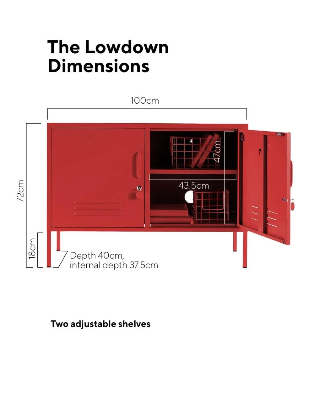 Mustard Made Lowdown Locker in Poppy Red