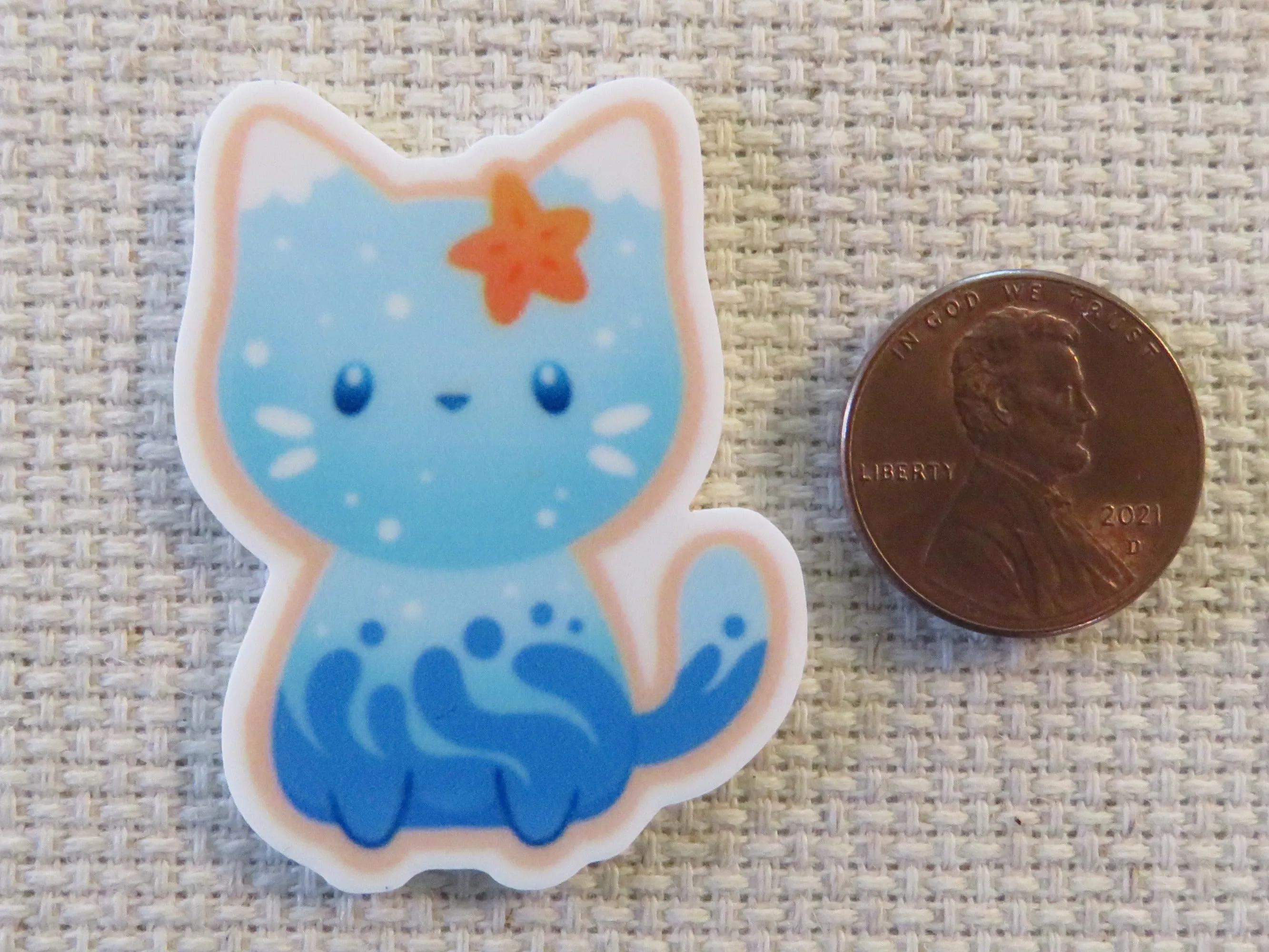 Ocean Kitty Needle Minder, Cover Minder, Magnet