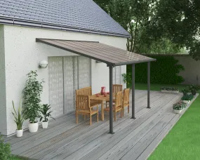 Olympia™ Patio Cover ~10 ft. x 14 ft. Grey Frame Bronze Panels | Palram-Canopia
