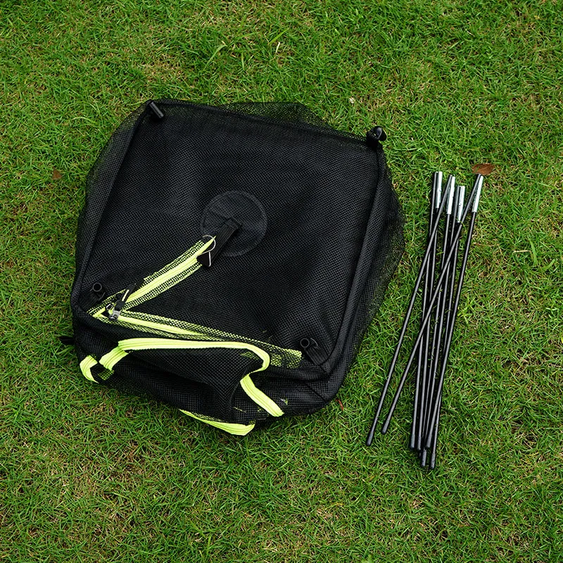 Outdoor Folding Drying Net Four-Layer Storage Basket Storage Basket Camping Fish Drying Net Rack Hanging Basket Drying Rack Net