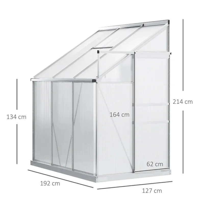 Outsunny Greenhouse Polytunnel 6 x 4 ft - Clear