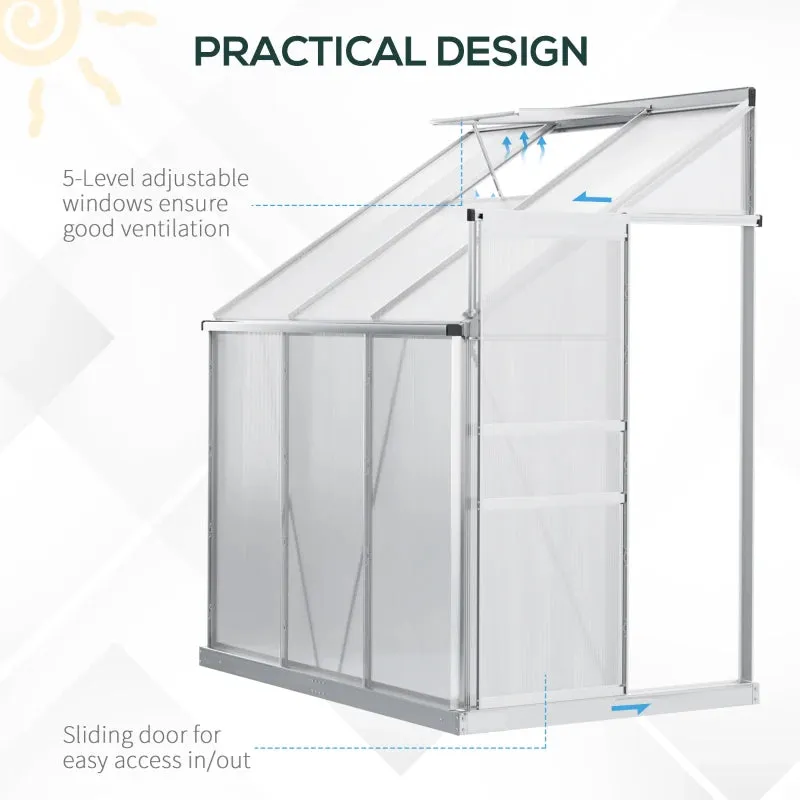 Outsunny Greenhouse Polytunnel 6 x 4 ft - Clear