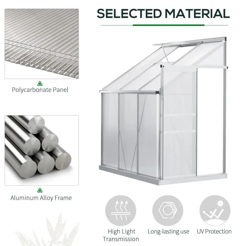 Outsunny Greenhouse Polytunnel 6 x 4 ft - Clear