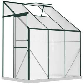 Outsunny Walk-In Garden Greenhouse Aluminum Frame Polycarbonate 6 x 4ft