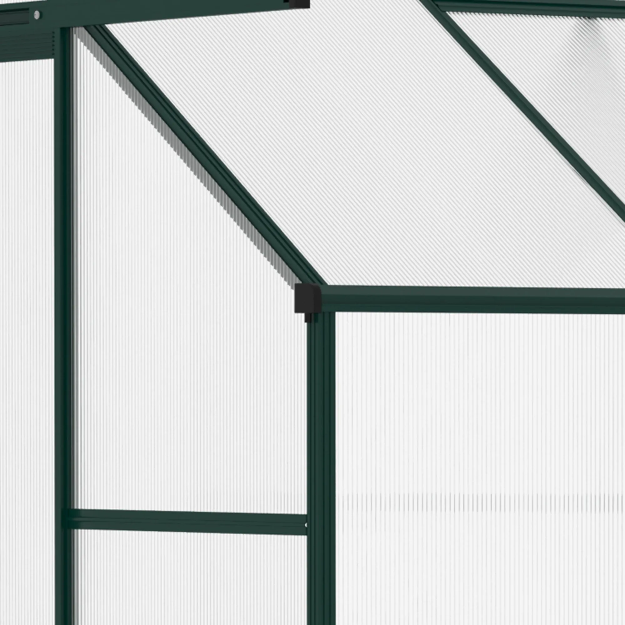 Outsunny Walk-In Garden Greenhouse Aluminum Frame Polycarbonate 6 x 4ft