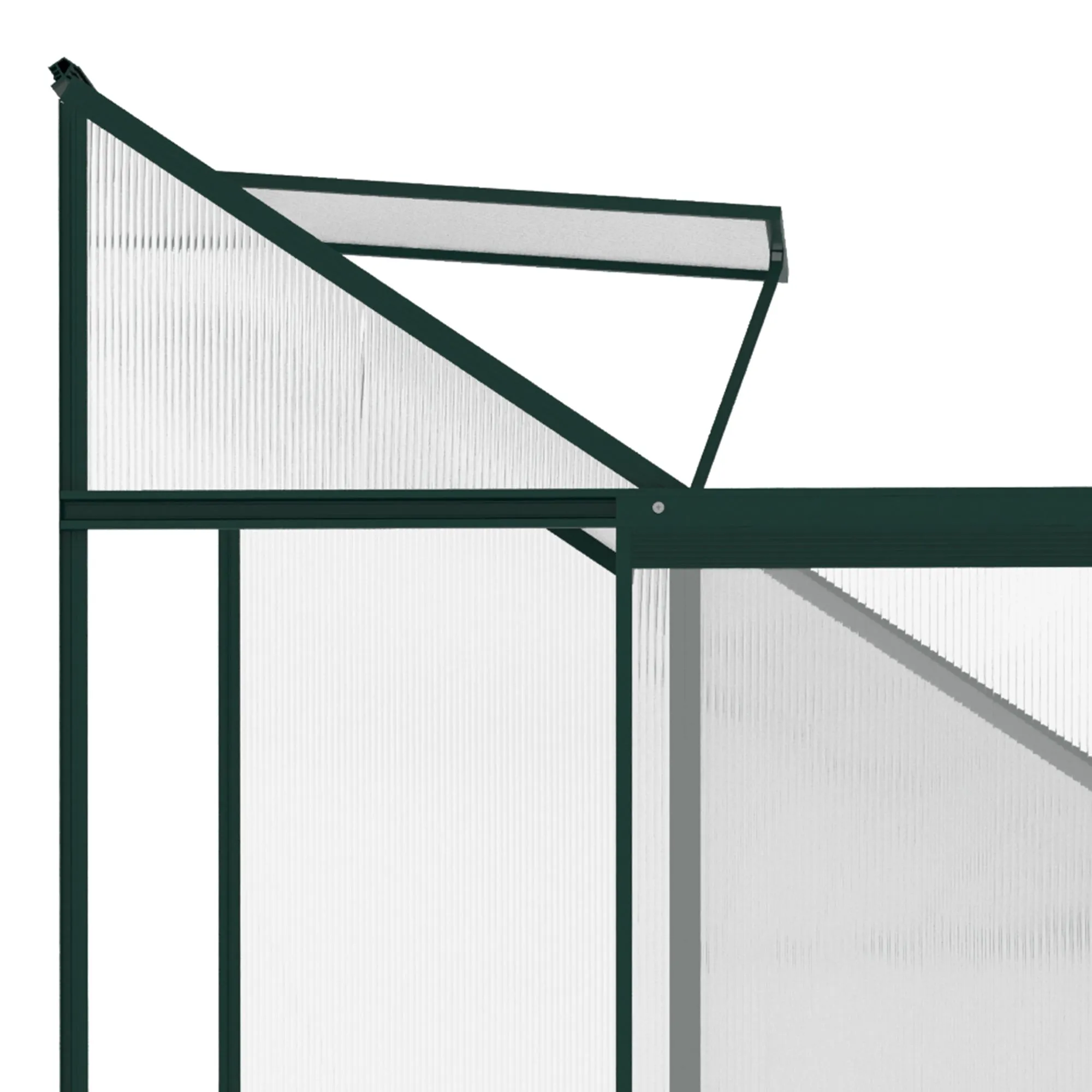 Outsunny Walk-In Garden Greenhouse Aluminum Frame Polycarbonate 6 x 4ft