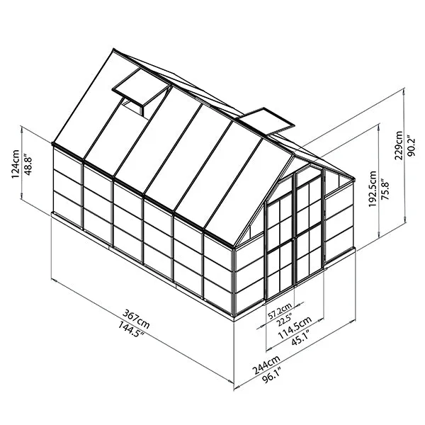 Palram Canopia Balance 8x12 Greenhouse