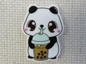 Panda Drinking a Boba Needle Minder, Cover Minder, Magnet