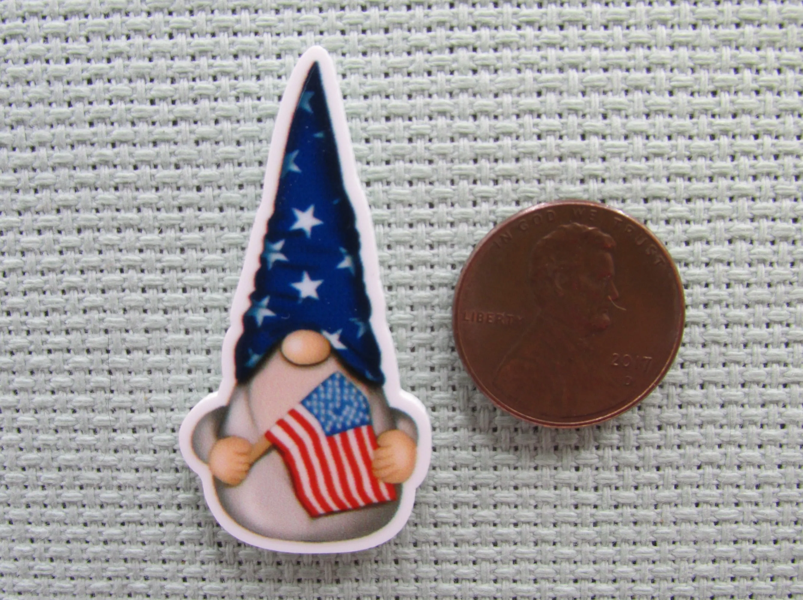Patriotic Gnome Needle Minder, Cover Minder, Magnet LAST ONE!