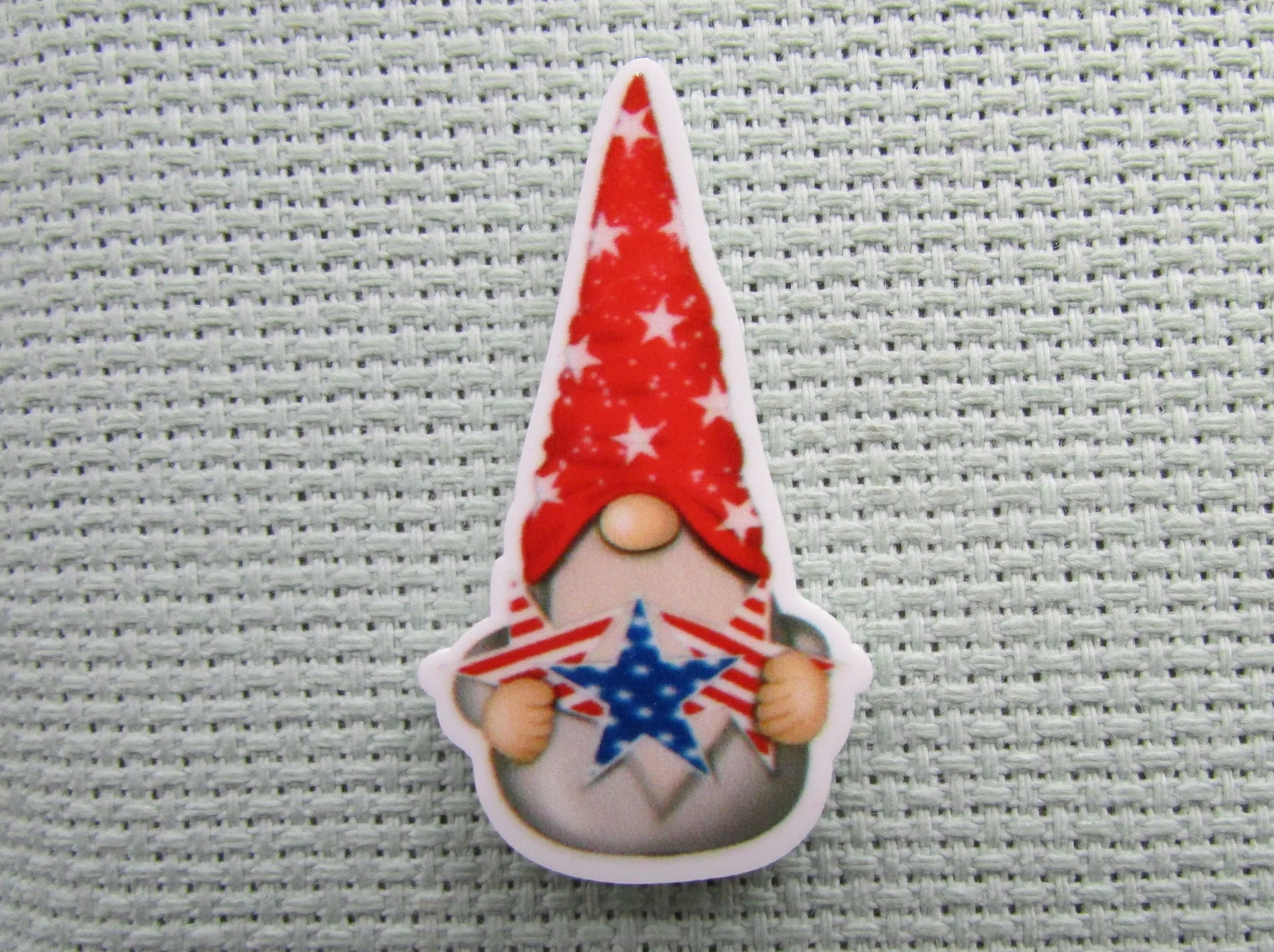 Patriotic Star Gnome Needle Minder, Cover Minder, Magnet