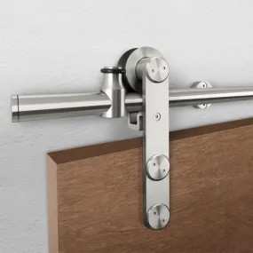 Pemko W100D/6 Black Powder Coated Stainless Steel Sliding Wood Door Track System -  78.75" Length