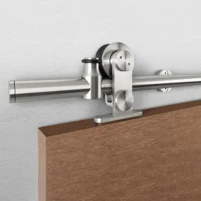 Pemko W60/8 Brushed Stainless Steel Sliding Wood Door Track System - 98.4" Length