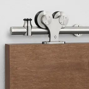 Pemko W70P/8 Polished Stainless Steel Sliding Wood Door Track System -  98.4" Length