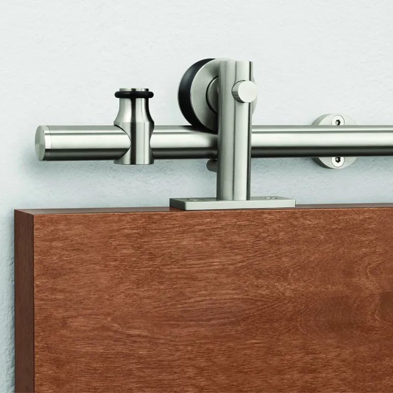 Pemko W80P/8 Polished Stainless Steel Sliding Wood Door Track System -  98.4" Length