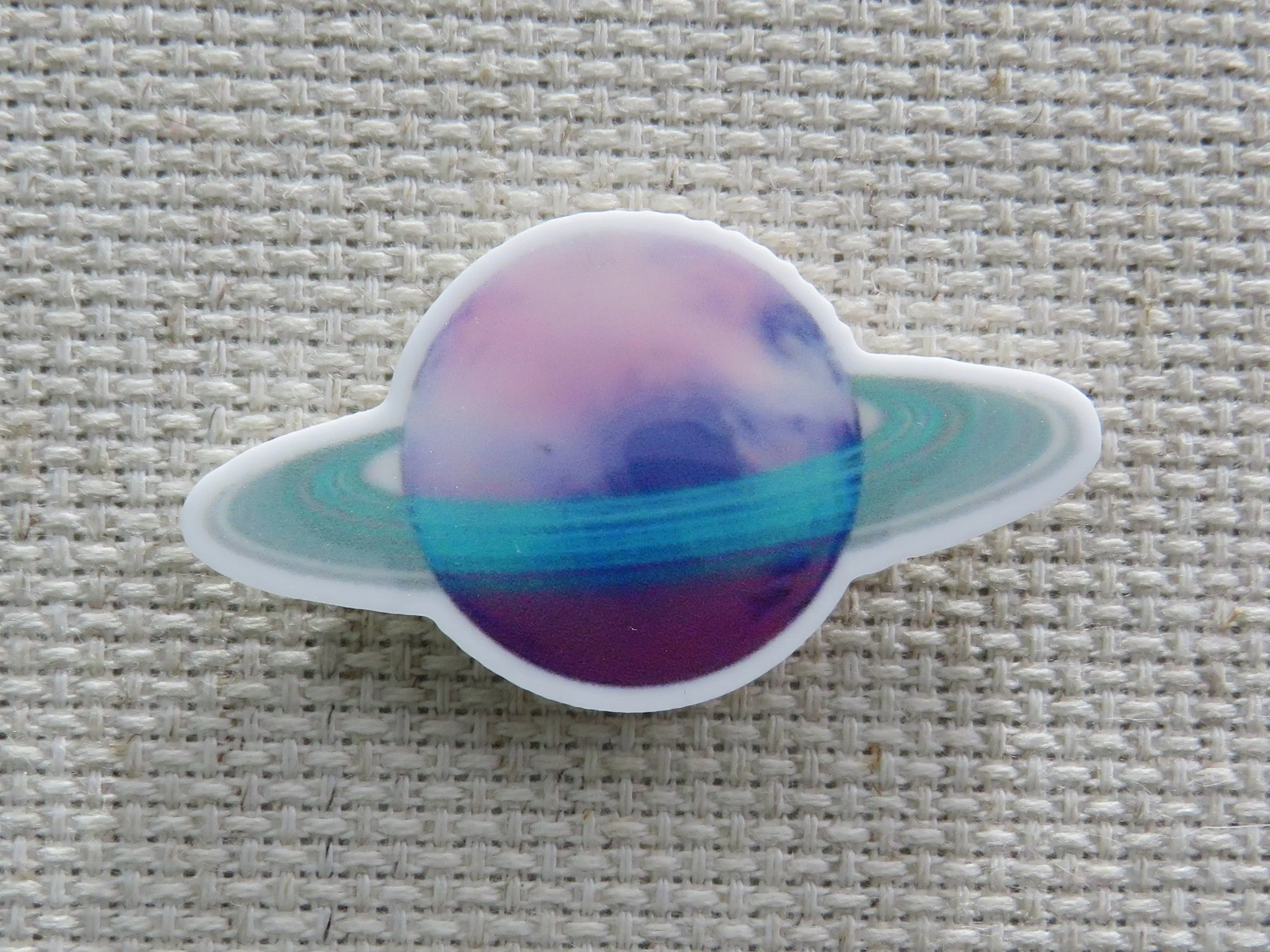 Pink Planet with Rings Needle Minder, Cover Minder, Magnet