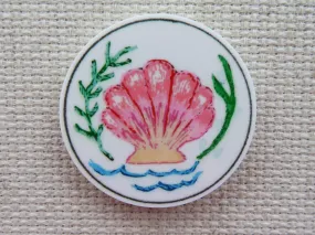 Pink Seashell Needle Minder, Cover Minder, Magnet