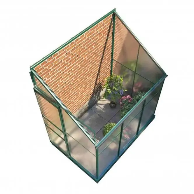Polycarbonate Lean-To Greenhouse 4' x 6'