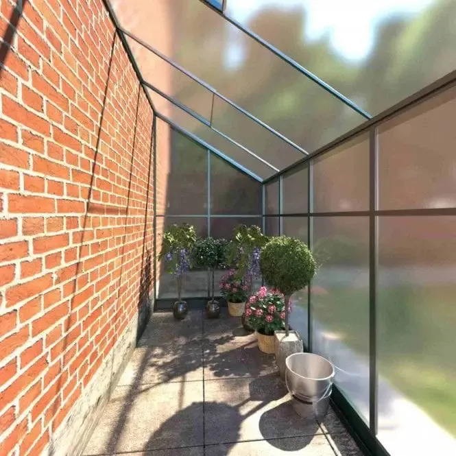 Polycarbonate Lean-To Greenhouse 4' x 6'