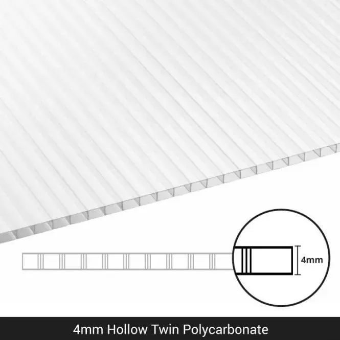 Polycarbonate Lean-To Greenhouse 4' x 6'