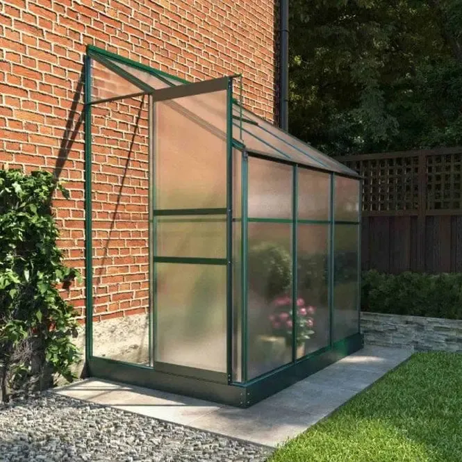 Polycarbonate Lean-To Greenhouse 4' x 6'