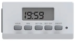 Powerzone TNIDEZ1 Digital Timer, 8 A, 125 VAC, 1000 W, 1-Outlet, 24 hr Cycle, White :CD 1: QUANTITY: 1