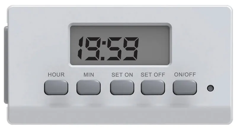 Powerzone TNIDEZ1 Digital Timer, 8 A, 125 VAC, 1000 W, 1-Outlet, 24 hr Cycle, White :CD 1: QUANTITY: 1
