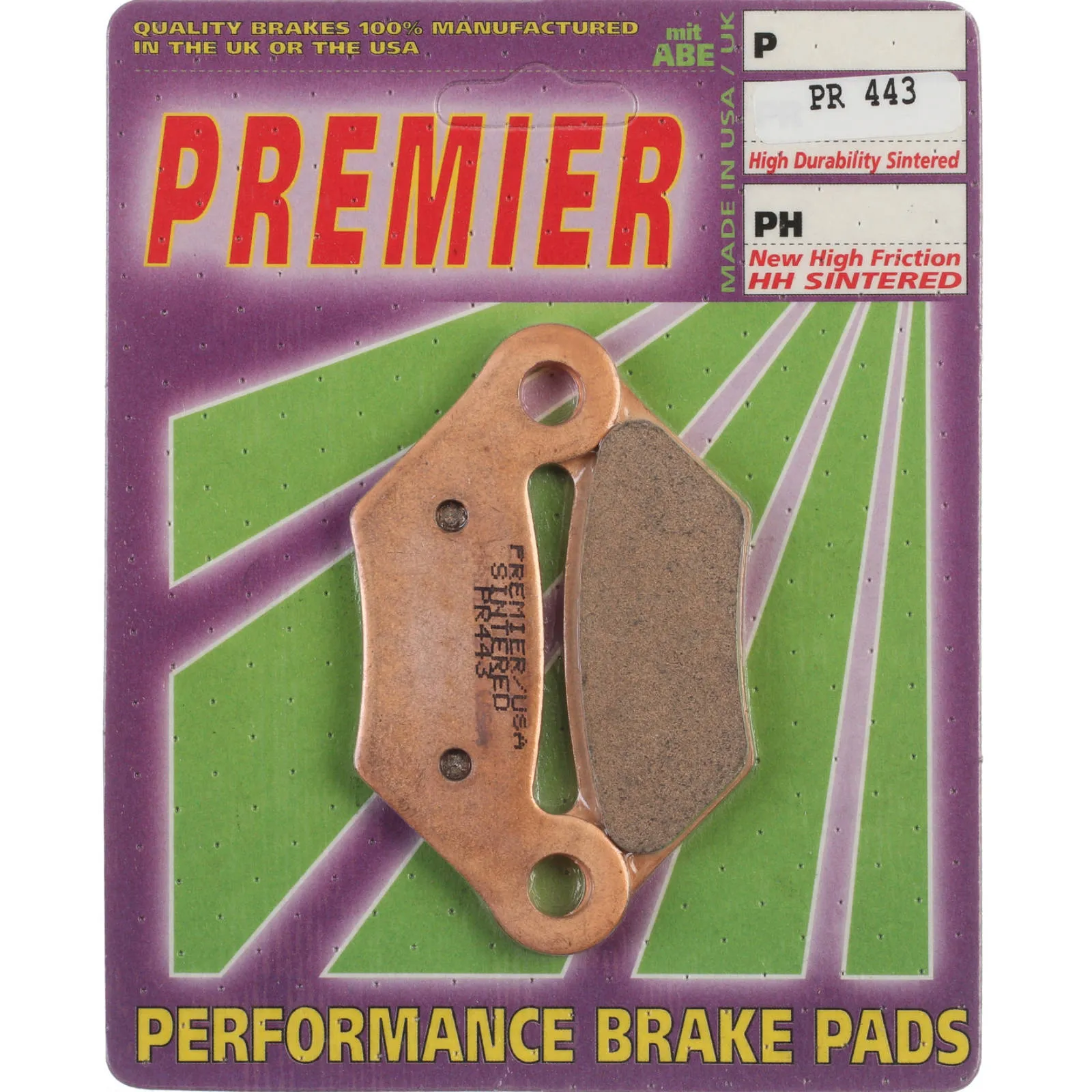 PREMIER BRAKE PADS FULL SINTERED MOTO X JOHN DEERE 10-